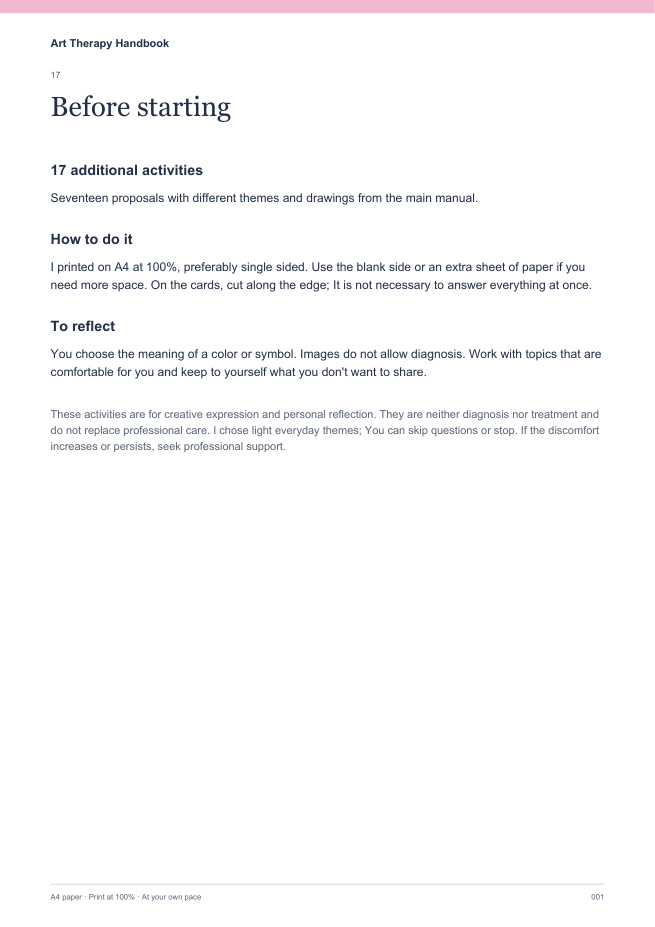 17 additional activities