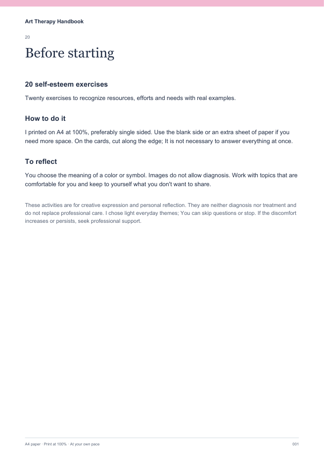 20 self-esteem exercises