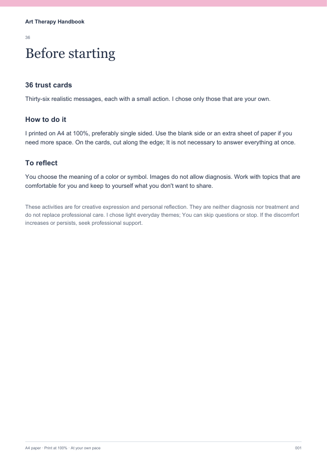 36 trust cards