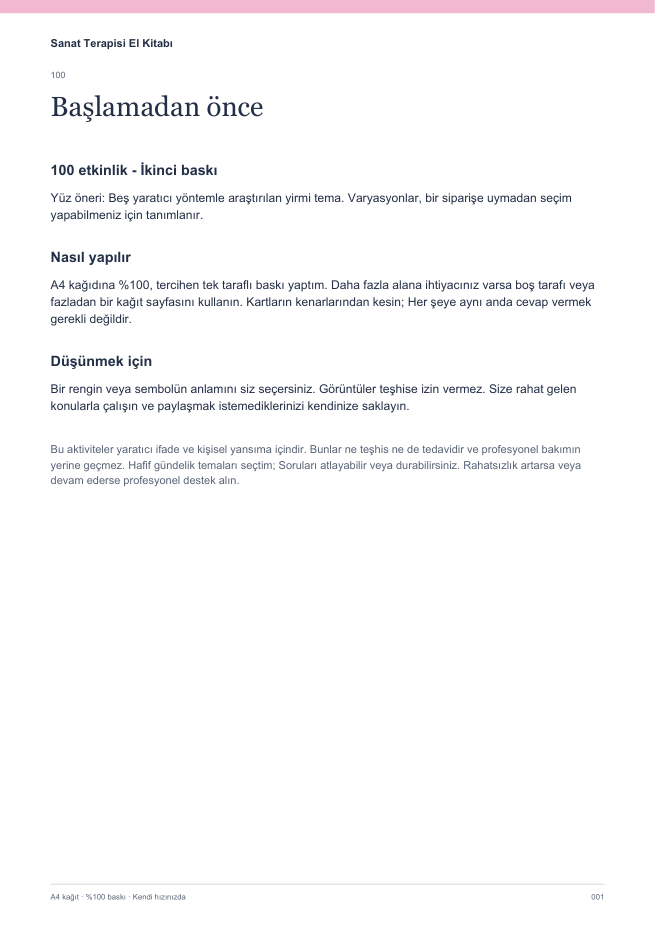 100 aktivite · İkinci baskı
